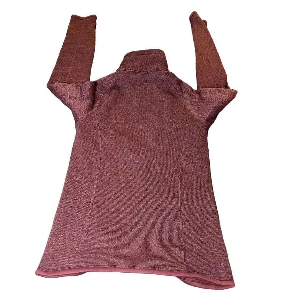 Patagonia Better Sweater Quarter‎ Zip Women’s Size XS Pink Purple Sleeve Pocket